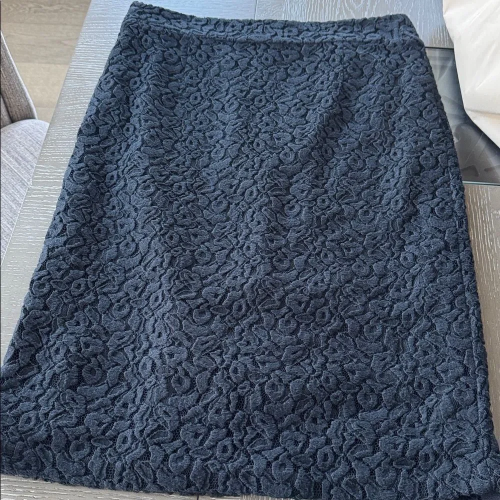 Coldwater Creek Elegant Black Lace Midi Skirt Classic Chic Women’s Size 12 EUC